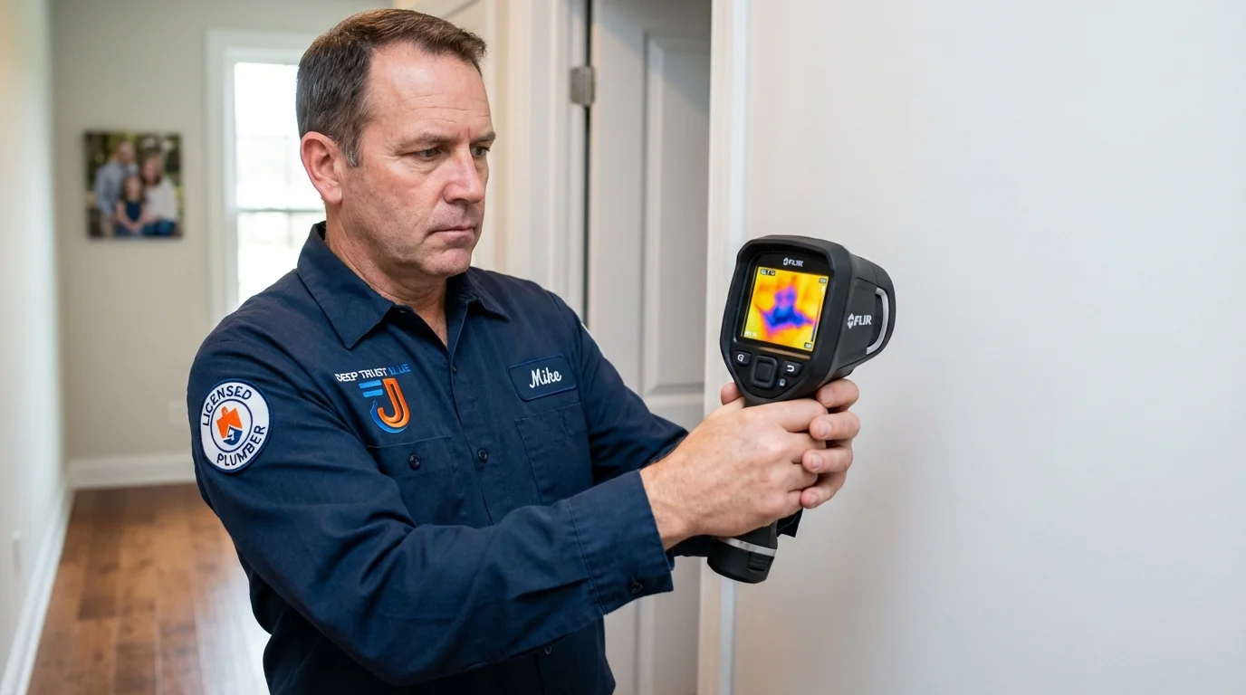 Thermal imaging leak detection by Johns Plumbing LLC in Haleyville